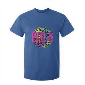 Pre-Kindergarten Neon Leopard Effect Printing T Shirt For Kid Wild About PreK Teacher Student Gift TS01 Royal Blue Print Your Wear
