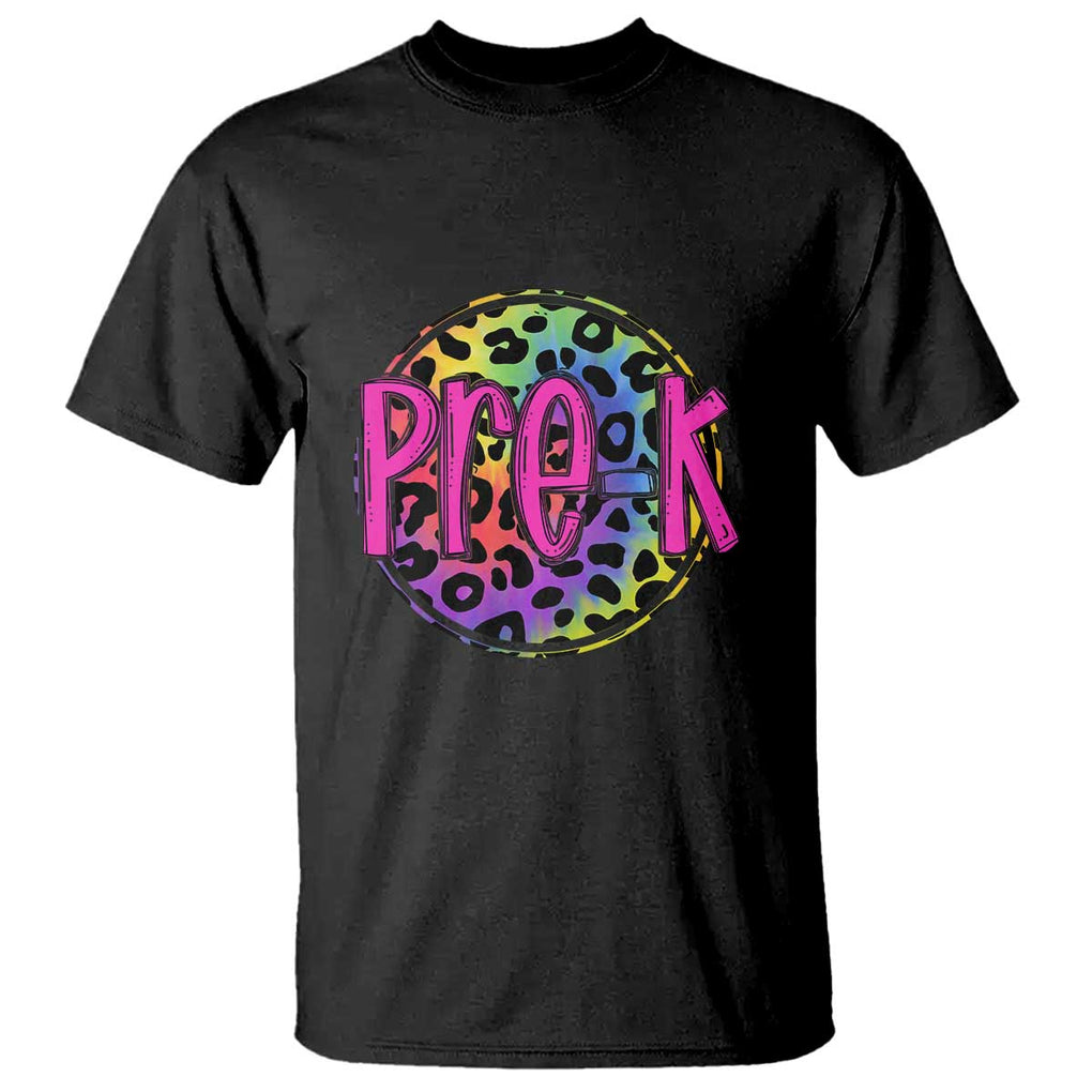 Pre-Kindergarten Neon Leopard T Shirt PreK Teacher 1st Day of School TS01 Black Print Your Wear