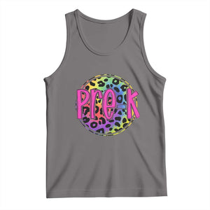 Pre-Kindergarten Neon Leopard Effect Printing Tank Top Wild About PreK Teacher Student Gift TS01 Deep Heather Print Your Wear