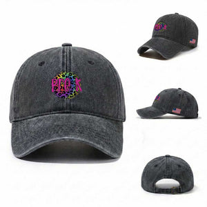Pre-Kindergarten Neon Leopard Effect Printing Washed Cotton Baseball Cap Wild About PreK Teacher Student Gift TS01 Washed Cap Universal Fit Dark Gray Print Your Wear