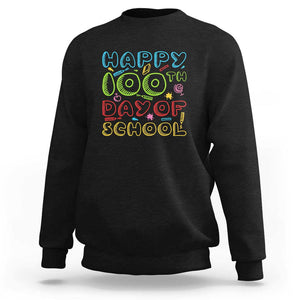 Happy 100 Days of School Sweatshirt 100th Day Celebration TS01 Black Print Your Wear