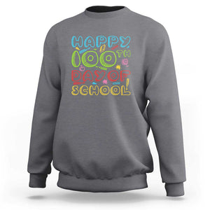 Happy 100 Days of School Sweatshirt 100th Day Celebration TS01 Charcoal Print Your Wear