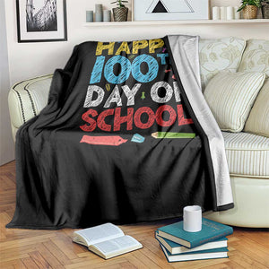 100 Days of School Celebration Throw Blanket Happy 100th Day Student Teacher Gift TS01 Print Your Wear