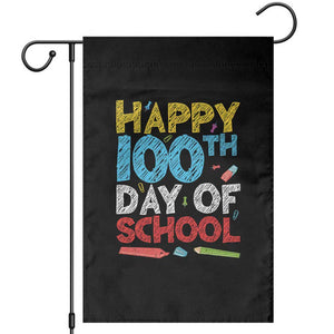 100 Days of School Celebration Garden Flag Happy 100th Day Student Teacher Gift TS01 Black Print Your Wear