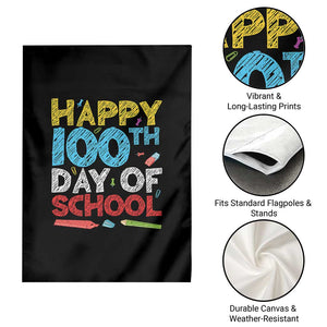 100 Days of School Celebration Garden Flag Happy 100th Day Student Teacher Gift TS01 Print Your Wear