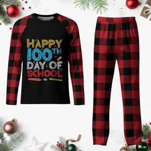 100 Days of School Celebration Plaid Pajama Set Happy 100th Day Student Teacher Gift TS01 Buffalo Plaid Print Your Wear