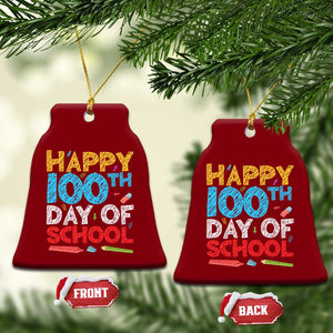 100 Days of School Celebration Ceramic Ornament Happy 100th Day Student Teacher Gift TS01 Print Your Wear