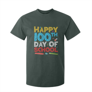 100 Days of School Celebration T Shirt For Kid Happy 100th Day Student Teacher Gift TS01 Dark Forest Green Print Your Wear