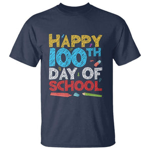 100 Days of School Celebration T Shirt Happy 100th Day TS01 Navy Print Your Wear