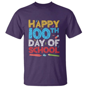 100 Days of School Celebration T Shirt Happy 100th Day TS01 Purple Print Your Wear