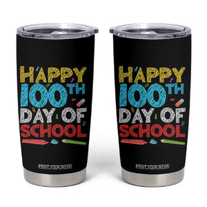 100 Days of School Celebration Tumbler Cup Happy 100th Day Student Teacher Gift TS01 Black Print Your Wear