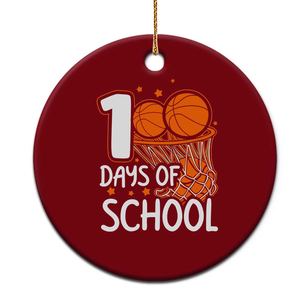 100 Days of Rocking School Basketball Ceramic Ornament Cool Kids Sports Gift TS01 1pc Red Print Your Wear