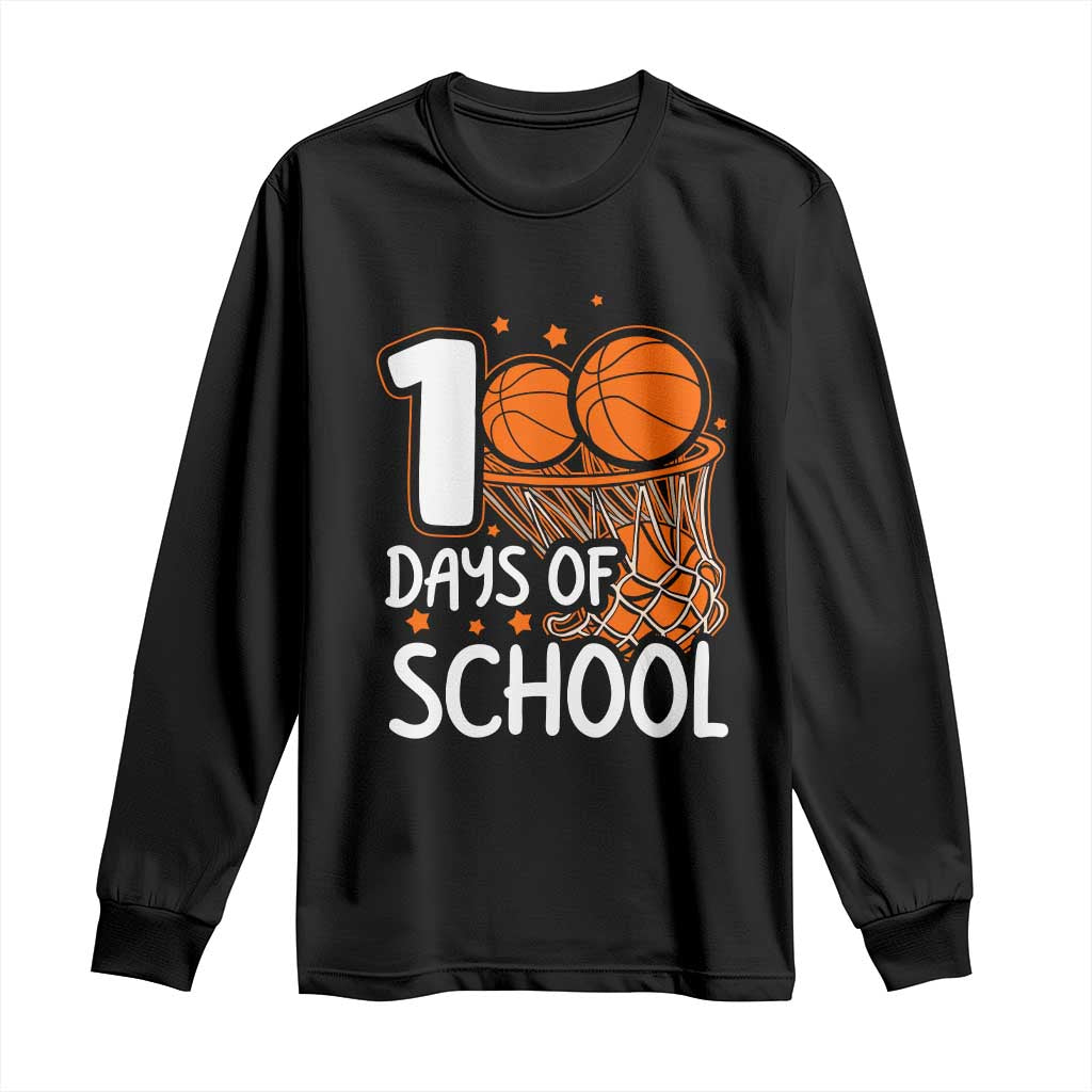 100 Days of Rocking School Basketball Long Sleeve Shirt Cool Kids Sports Gift TS01 Black Print Your Wear