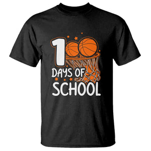 100th Day of School T Shirt Basketball Theme for Kids TS01 Black Print Your Wear