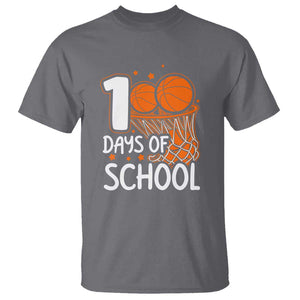 100th Day of School T Shirt Basketball Theme for Kids TS01 Charcoal Print Your Wear