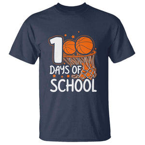 100th Day of School T Shirt Basketball Theme for Kids TS01 Navy Print Your Wear