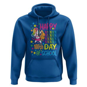 Happy 100th Day of School Unicorn Hoodie Celebration Design TS01 Royal Blue Print Your Wear