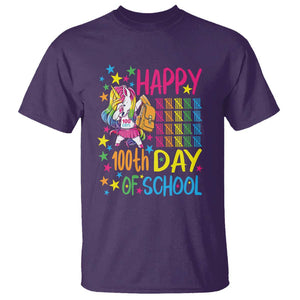 Happy 100th Day of School Unicorn T Shirt Celebration Design TS01 Purple Print Your Wear