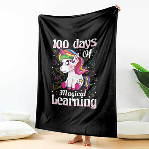 Magical Unicorn 100th Day of School Throw Blanket Cute Girls Celebration Gift TS01 Print Your Wear