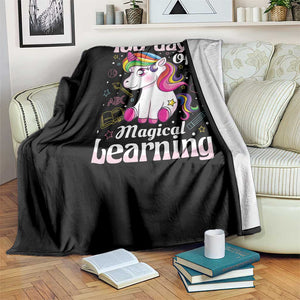 Magical Unicorn 100th Day of School Throw Blanket Cute Girls Celebration Gift TS01 Print Your Wear