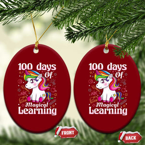 Magical Unicorn 100th Day of School Ceramic Ornament Cute Girls Celebration Gift TS01 Print Your Wear