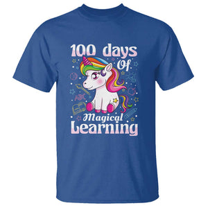 100th Day of School Unicorn T Shirt Girls 100 Days Celebration TS01 Royal Blue Print Your Wear