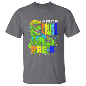 Dinosaur Pre-K T Shirt I'm Ready To Crush Pre-K, 1st Day of School Boy TS01 Charcoal Print Your Wear