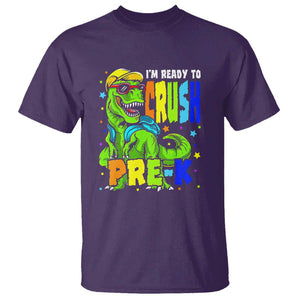 Dinosaur Pre-K T Shirt I'm Ready To Crush Pre-K, 1st Day of School Boy TS01 Purple Print Your Wear