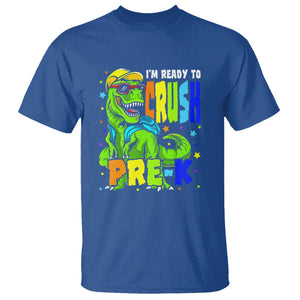 Dinosaur Pre-K T Shirt I'm Ready To Crush Pre-K, 1st Day of School Boy TS01 Royal Blue Print Your Wear