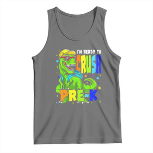 I am Ready To Crush Pre-K Dinosaur Tank Top Cool First Day of School Boy TS01 Black Heather Print Your Wear