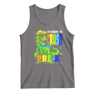 I am Ready To Crush Pre-K Dinosaur Tank Top Cool First Day of School Boy TS01 Deep Heather Print Your Wear