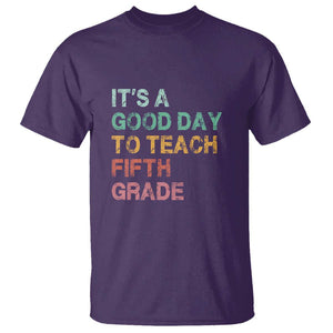 It's A Good Day To Teach 5th Grade T Shirt Vintage Back to School TS01 Purple Print Your Wear