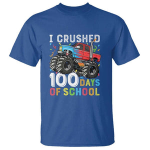 100 Days of School Monster Truck T Shirt Boys 100th Day Celebration TS01 Royal Blue Print Your Wear