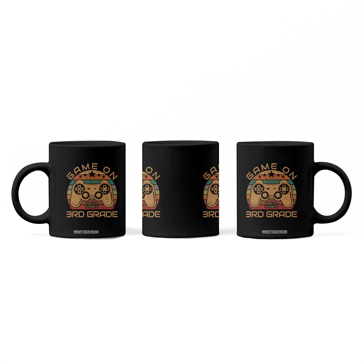 Game On First Day of 3rd Grade Coffee Mug Funny Gamer Back to School Kids Gift TS01 Print Your Wear
