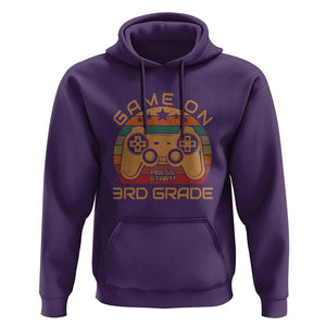 First Day of 3rd Grade Hoodie Game On Gamer Back to School Gift TS01 Purple Print Your Wear