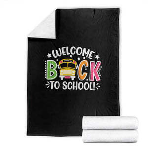 Welcome Back to School Bus Driver Throw Blanket First Day for School Gifts TS01 Black Print Your Wear