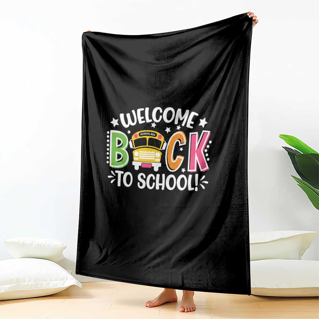 Welcome Back to School Bus Driver Throw Blanket First Day for School Gifts TS01 Print Your Wear