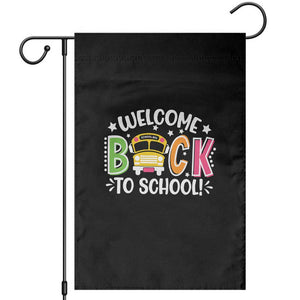 Welcome Back to School Bus Driver Garden Flag First Day for School Gifts TS01 Black Print Your Wear