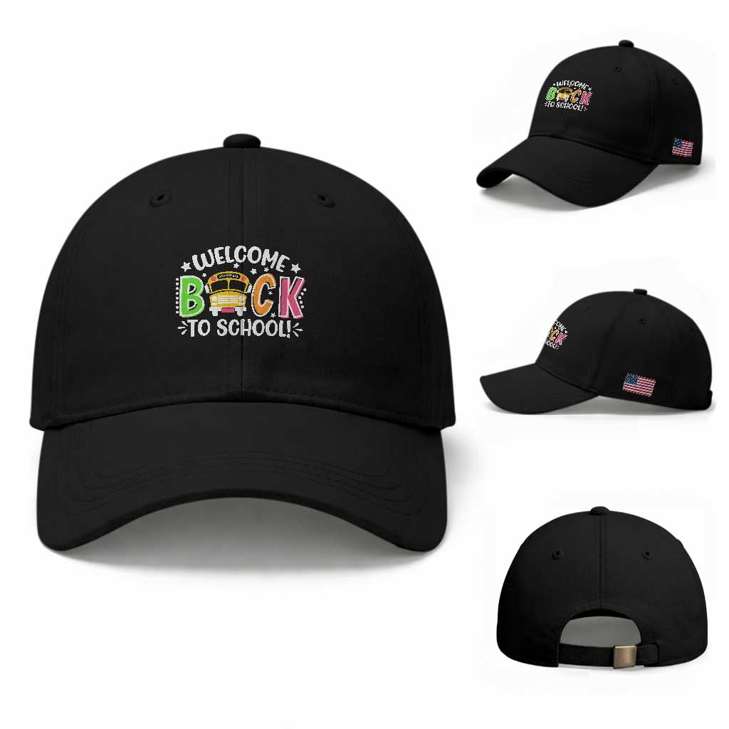 Welcome Back to School Bus Driver Baseball Cap First Day for School Gifts TS01 Baseball Cap Universal Fit Black Print Your Wear