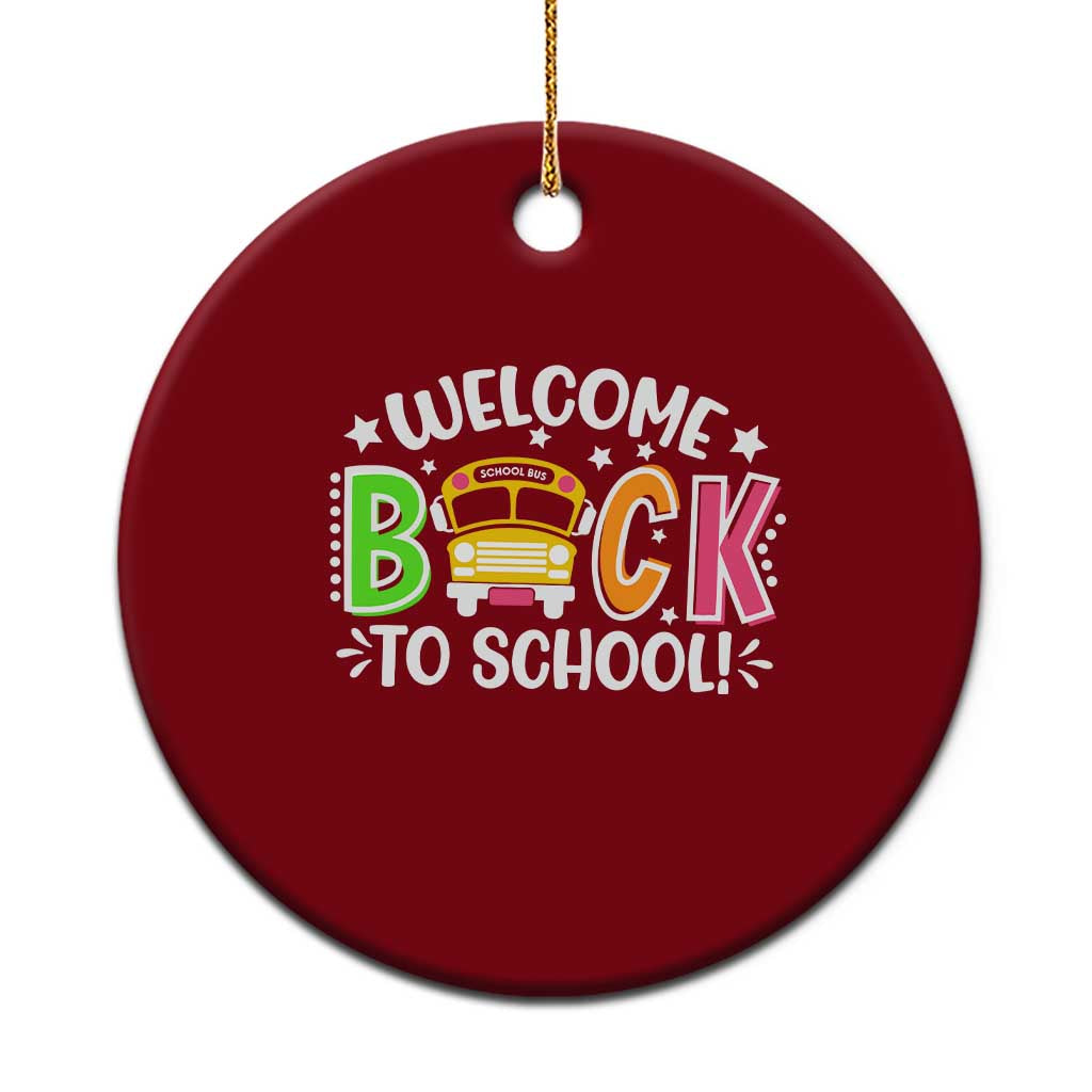 Welcome Back to School Bus Driver Ceramic Ornament First Day for School Gifts TS01 1pc Red Print Your Wear