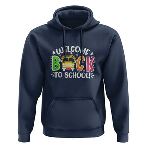Welcome Back to School Hoodie First Day for School Bus Driver TS01 Navy Print Your Wear