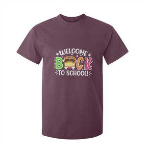 Welcome Back to School Bus Driver T Shirt For Kid First Day for School Gifts TS01 Maroon Print Your Wear