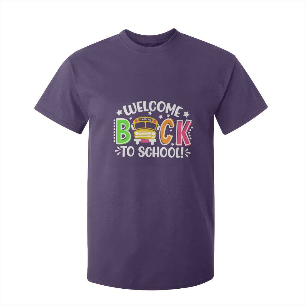 Welcome Back to School Bus Driver T Shirt For Kid First Day for School Gifts TS01 Purple Print Your Wear