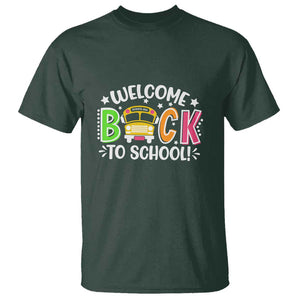 Welcome Back to School T Shirt First Day for School Bus Driver TS01 Dark Forest Green Print Your Wear