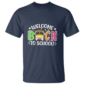 Welcome Back to School T Shirt First Day for School Bus Driver TS01 Navy Print Your Wear