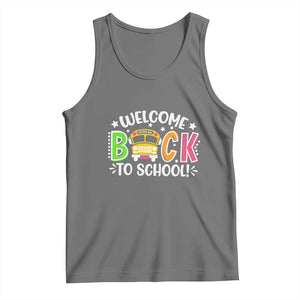 Welcome Back to School Bus Driver Tank Top First Day for School Gifts TS01 Black Heather Print Your Wear