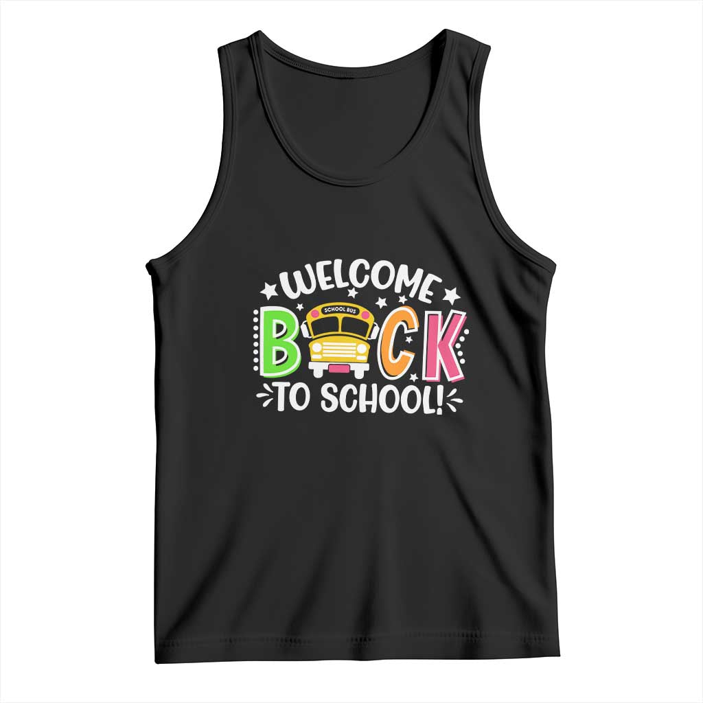 Welcome Back to School Bus Driver Tank Top First Day for School Gifts TS01 Black Print Your Wear