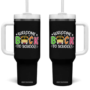 Welcome Back to School Bus Driver Tumbler With Handle First Day for School Gifts TS01 One Size: 40 oz Black Print Your Wear
