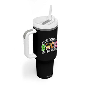 Welcome Back to School Bus Driver Tumbler With Handle First Day for School Gifts TS01 Print Your Wear