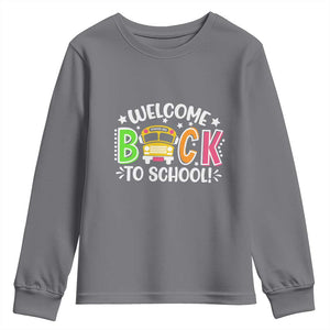 Welcome Back to School Bus Driver Youth Sweatshirt First Day for School Gifts TS01 Charcoal Print Your Wear